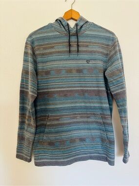 Vissla Aztec Southwestern Striped Knit Hoodie Size M
